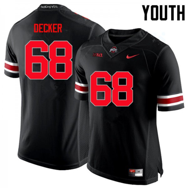 Ohio State Buckeyes #68 Taylor Decker Youth Embroidery Jersey Black